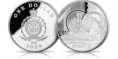 100 lat złotego - Polonia Srebrna moneta o masie 1 uncji 