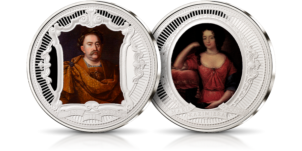 Sobieski i Marysieńka - dwie srebrne monety Sobieski i Marysieńka - dwie srebrne monety