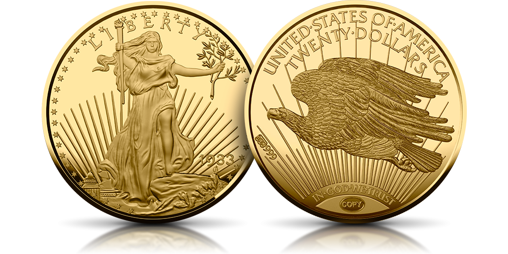 Double Eagle 1933 r. - złota replika najcenniejszej monety na świecielotych-replik-double-eagle