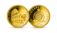 Nowe 7 Cudów Świata - złota moneta Koloseum