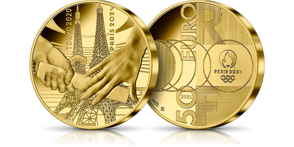 złota moneta paryż 2024 cwierć uncji