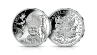 kolekcja srebrnych medali wszyscy świeci Jan Paweł ii