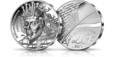 William Szekspir upamiętniony na monecie wybitej w czystym srebrze