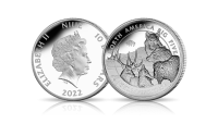 Wielka Piątka Ameryki na srebrnej monecie o masie 5 uncji.