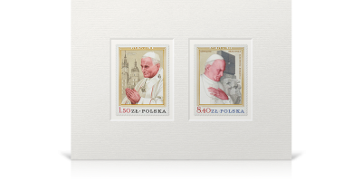 Pierwsza wizyta Jana Pawła II w Polsce - zestaw dwóch znaczków 