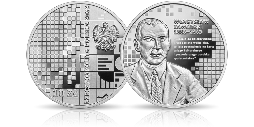 Władysław Zawadzki na srebrnej monecie NBP Władysław Zawadzki na srebrnej monecie NBP