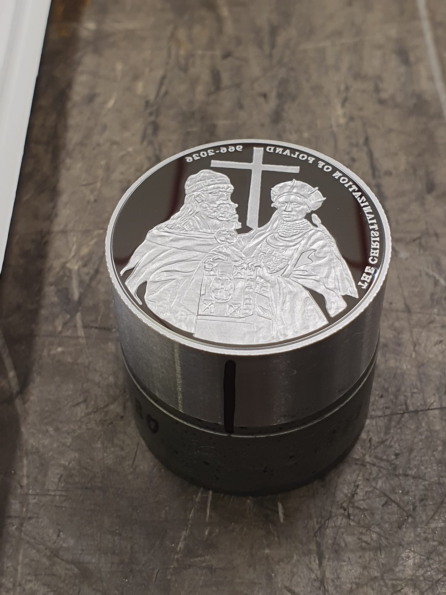 Stempel menniczy srebrnej monety