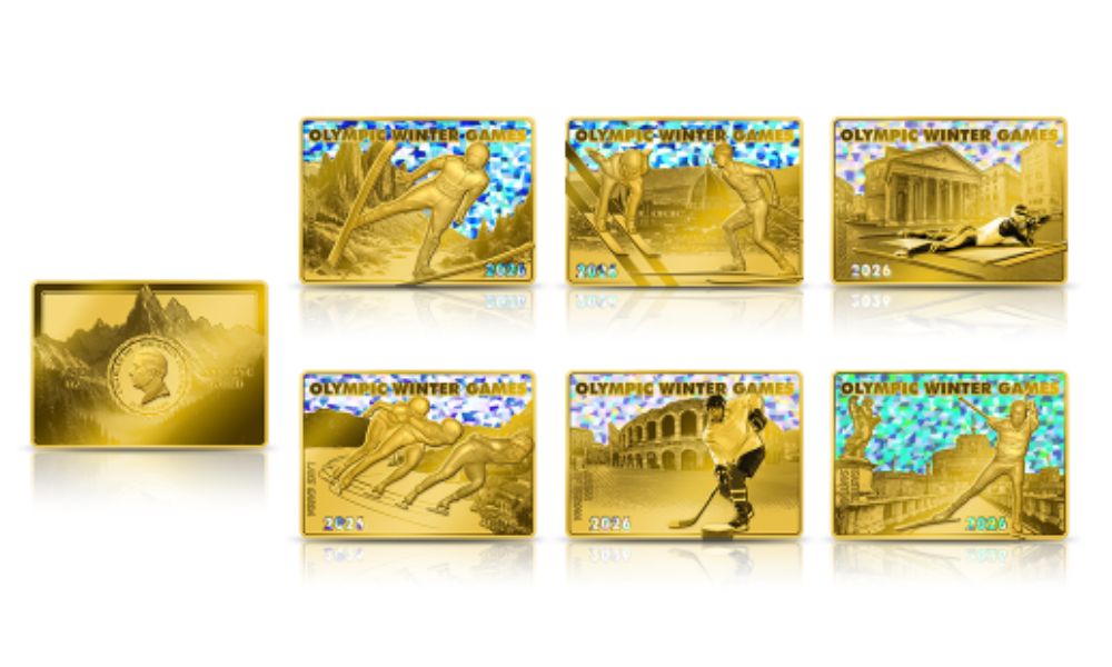 Zestaw złotych monet Mediolan Cortina 2026