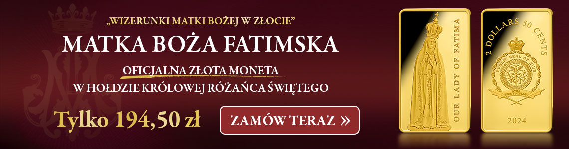Oficjalna moneta w formie sztabki w hołdzie Królowej Różańca Świętego