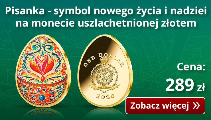 Moneta w kształcie pisanki