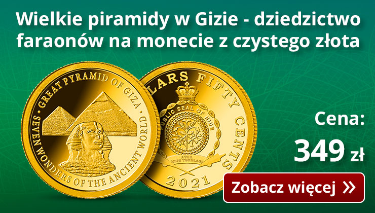 Niezniszczalne dziedzictwo faraonów na monecie z czystego złota - teraz z rabatem 200 zł!