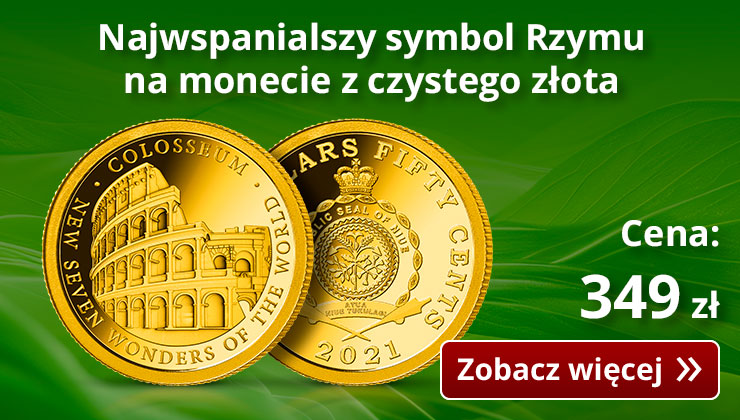 Najwspanialszy symbol Rzymu na monecie z czystego złota