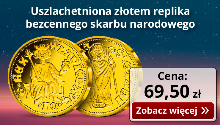 Pierwsza złota moneta polska na oficjalnej replice