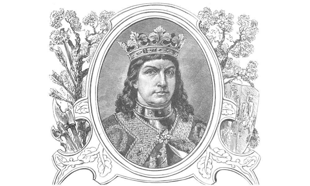 Jan Olbracht w cyklu Wizerunki książąt i królów polskich Ksawerego Pillatiego z 1888 r