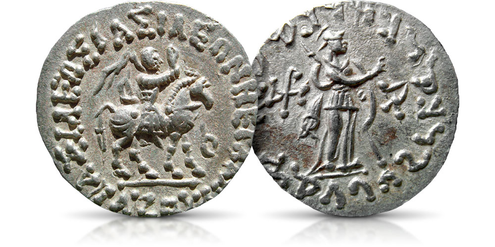 Tetradrachma bita za panowania Azesa II