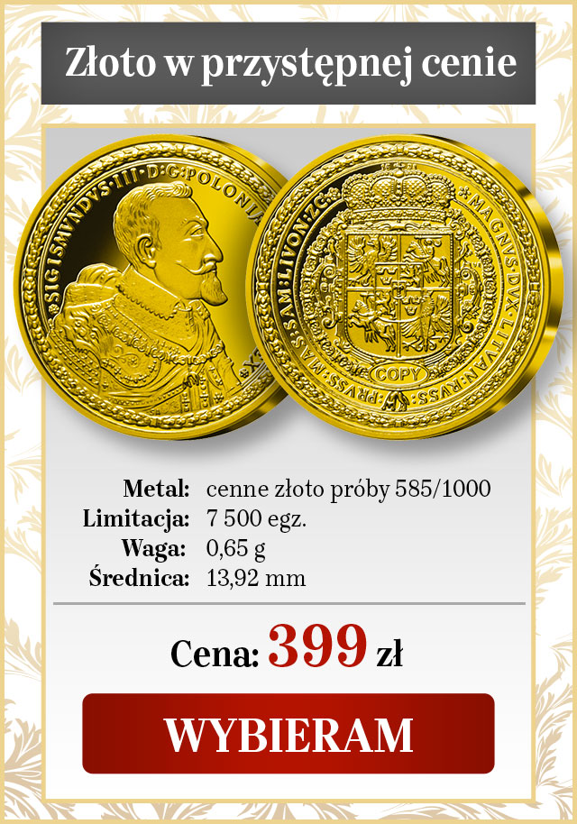 Najdroższa moneta Polski i Europy. Złota replika, na którą możesz sobie pozwolić.
