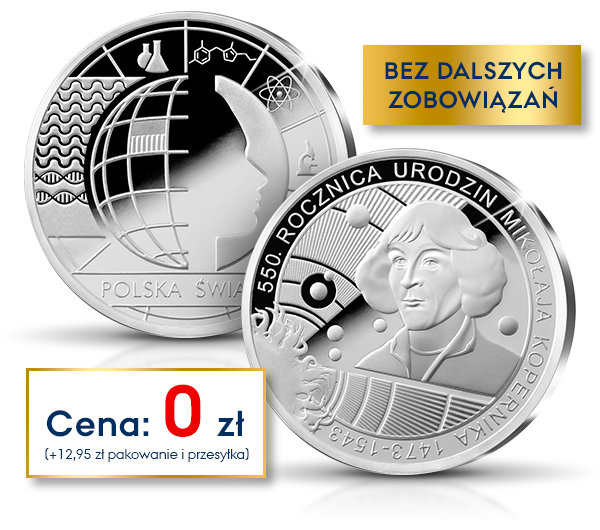 Z okazji 550. rocznicy urodzin wielkiego polskiego uczonego Skarbnica Narodowa ufundowała dla każdego BEZPŁATNY MEDAL PAMIĄTKOWY.