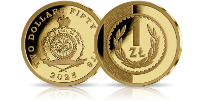 Złota replika monety 