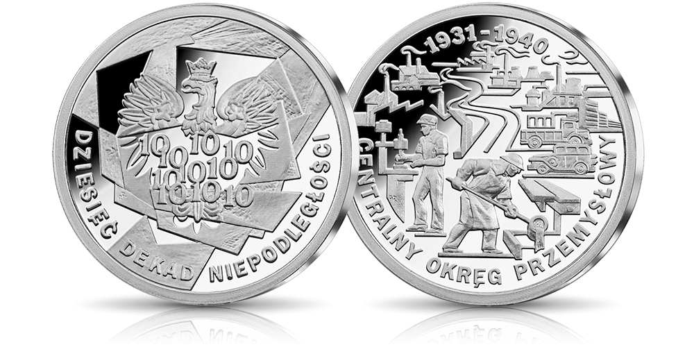 srebrne-medale-10-dekad-niepodleglosci-1931-1940-centralny-okreg-przemyslowy