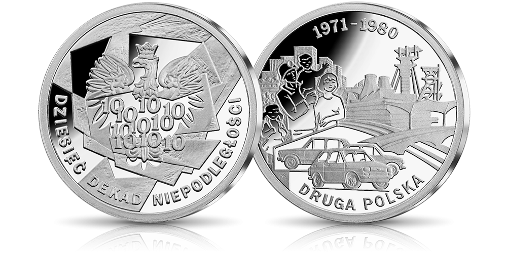 srebrne-medale-10-dekad-niepodleglosci-1971-1980-druga-polska