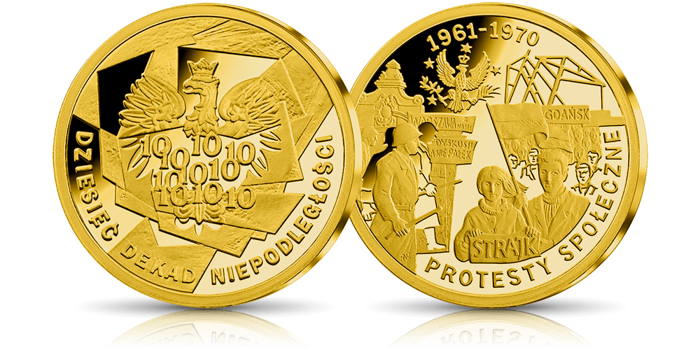 Wstąpienie Polski do NATO na medalu uszlachetnionym 24-karatowym złotem