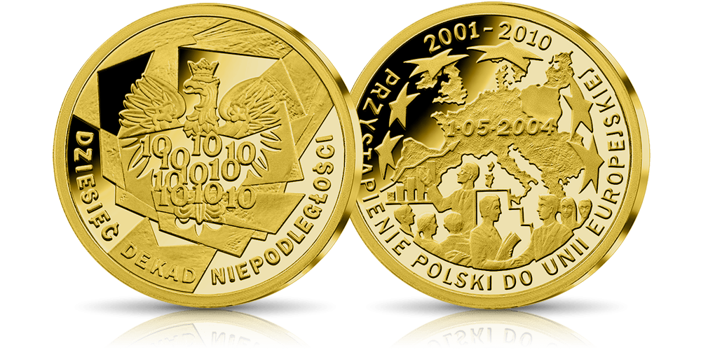 Wstąpienie Polski do NATO na medalu uszlachetnionym 24-karatowym złotem