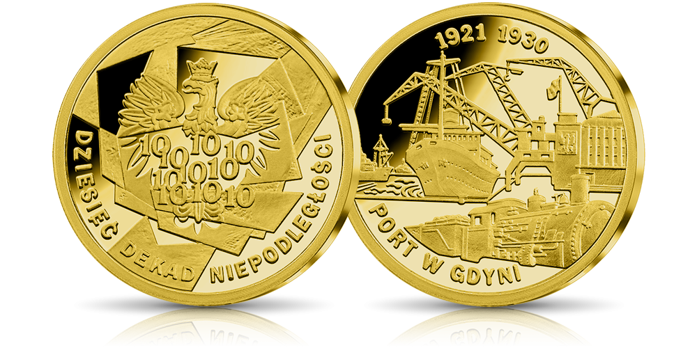 Port w Gdyni na medalu uszlachetnionym 24-karatowym złotem