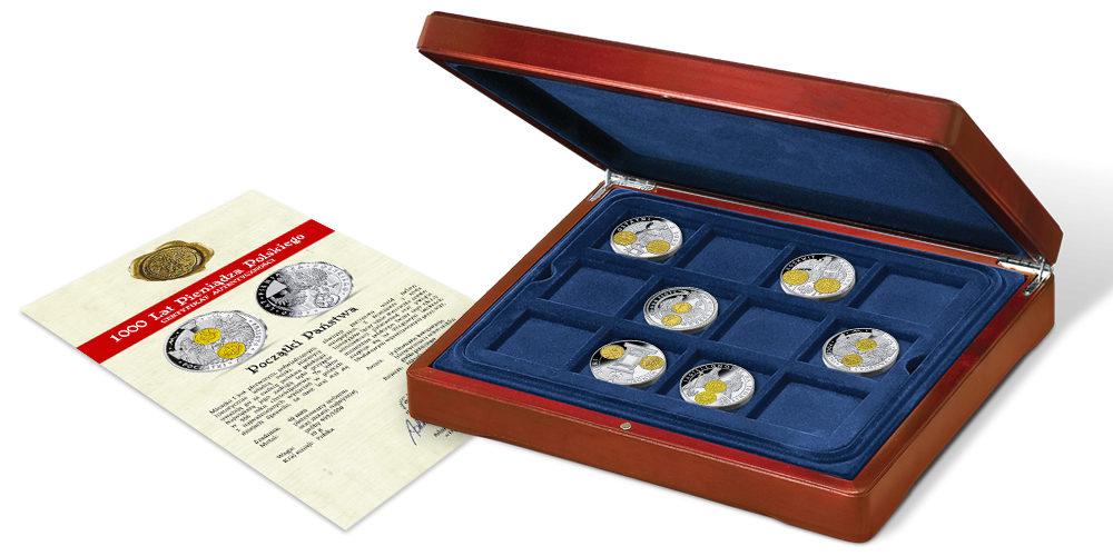   pudełko i certyfikat medale