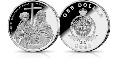 Chrzest Polski - srebrna moneta z numerem menniczym, wybita 14 kwietnia 2026 r.