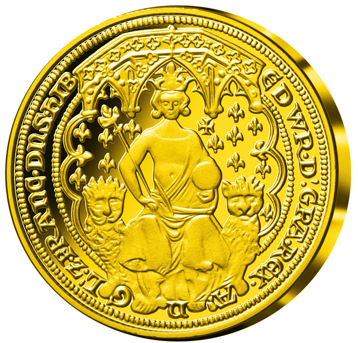 Edward III na złotej monecie