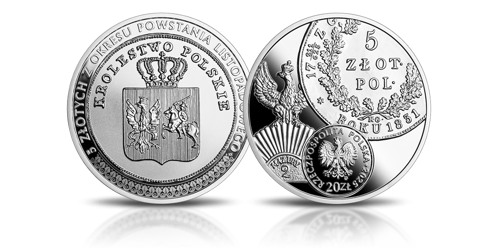 Srebrna moneta NBP o nomianle 20 zł - awers i rewers