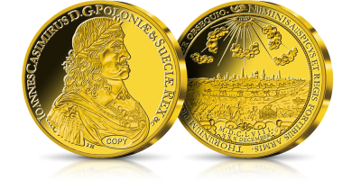 Moneta Jana Kazimierza warta ponad milion złotych na replice z cennego złota