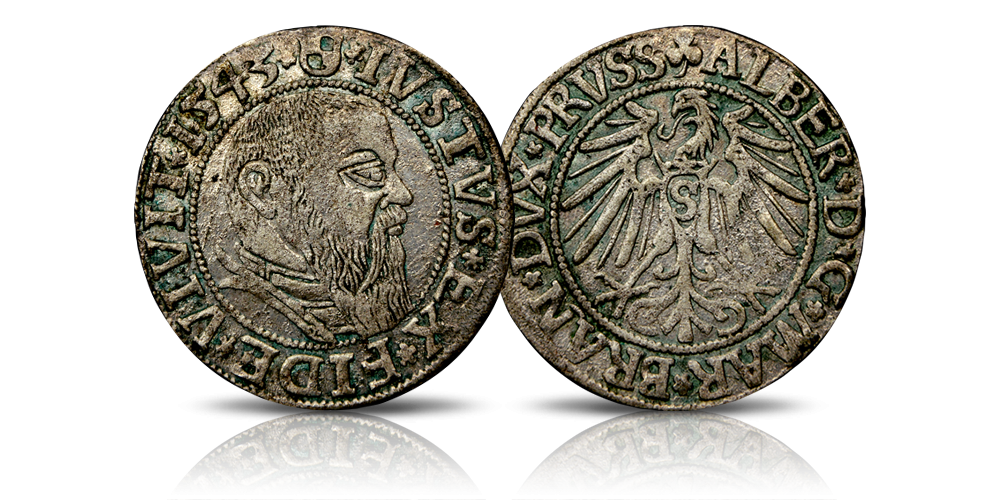 grosz Prusy Książęce Albrecht Hohenzollern