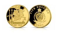 Złota moneta o nominale 5 dolarów