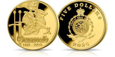 Grunwald 1410-2025 - złota moneta o masie 1/10 uncji 