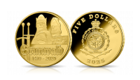 Złota moneta o nominale 5 dolarów