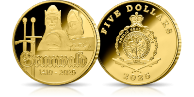 Grunwald 1410-2025 - złota moneta o masie 1 g 
