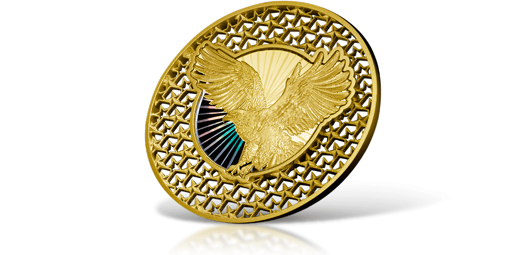 Uszlachetnienie 24-karatowym złotem i efekt hologramu.