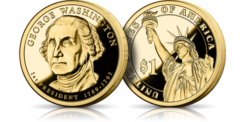 Amerykańskie dolary prezydenckie platerowane czystym złotem George Washington Jerzy Waszyngton Statua Wolności 1 dolar Amerykańskie dolary prezydenckie platerowane czystym złotem George Washington Jerzy Waszyngton Statua Wolności 1 dolar
