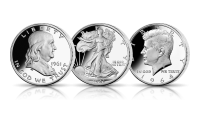 Amerykańskie Srebrne Dolary: Benjamin Franklin, Walking Liberty, John F. Kennedy - oficjalne półdolarówki