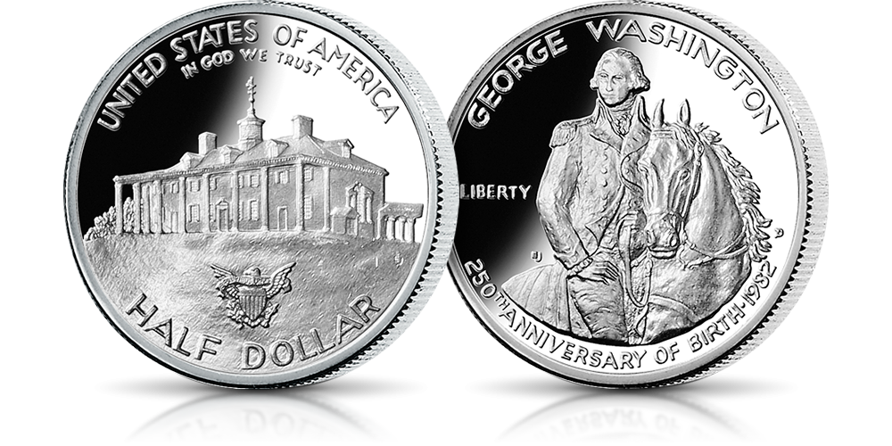 USA 1982 półdolarówka Jerzy Waszyngton - moneta rozpoczynająca kolekcję Amerykańskie Srebrne Dolary