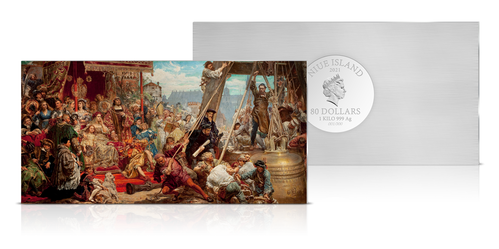 Zawieszenie dzwonu Zygmunta - największa w historii moneta z obrazem Jana Matejki