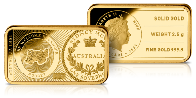 Gorączka złota w Australii - złota moneta w kolekcjonerskim blistrze