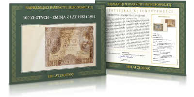 Autentyczny banknot II RP „Stuzłotówka z dębem” z prestiżowej listy programu UNESCO Pamięć Świata!
