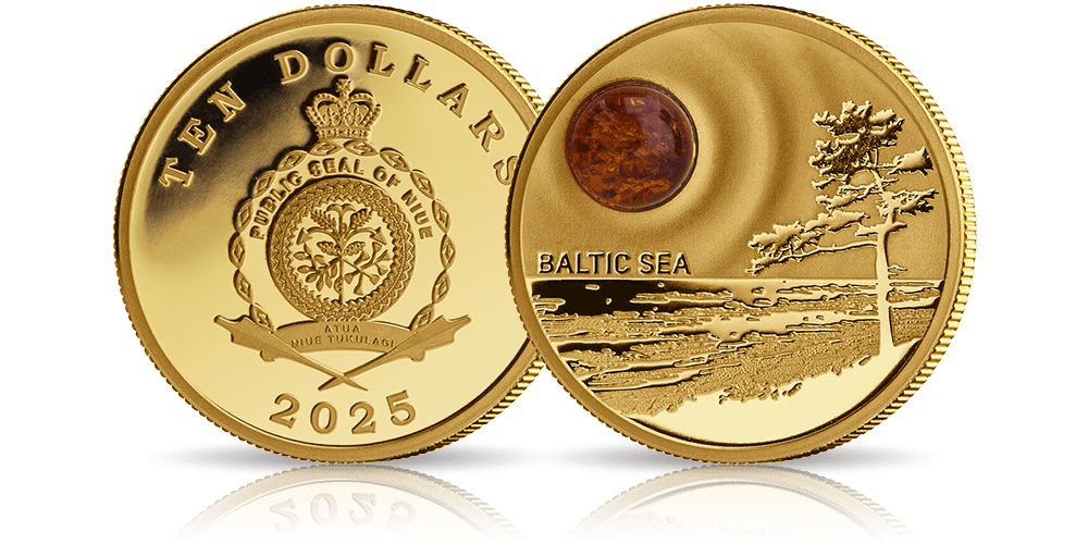 Złoto Bałtyku - moneta kolekcjonerska z polskim bursztynem.