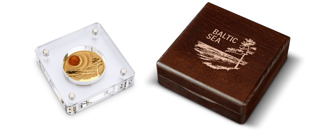 zlota-moneta-z-bursztynem-morze-baltyckie-lp-opakowanie