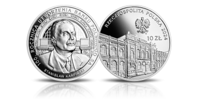 100. rocznica utworzenia Banku Polskiego SA - srebrna moneta kolekcjonerska 10 zł, emitowana przez Narodowy Bank Polski