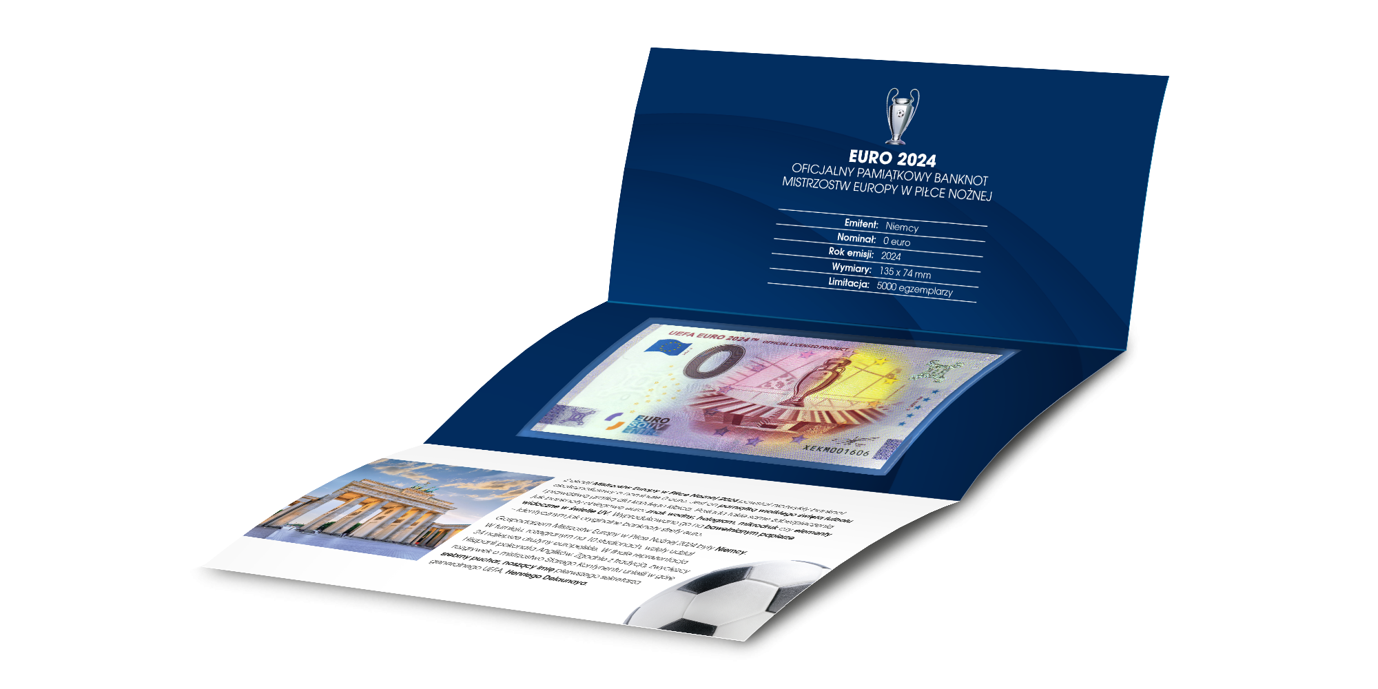 0 euro puchar banknot - suwenir