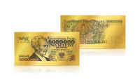 Replika banknotu 2 000 000 zł w złocie z wizerunkiem Ignacego Paderewskiego