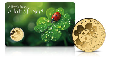 Biedronka - moneta wykonana z czystego złota  